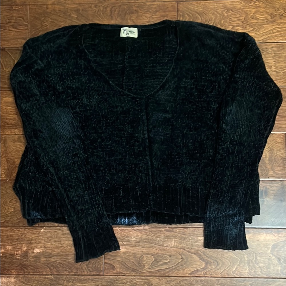 Show Me Your MuMu Black V-Neck Sweater
